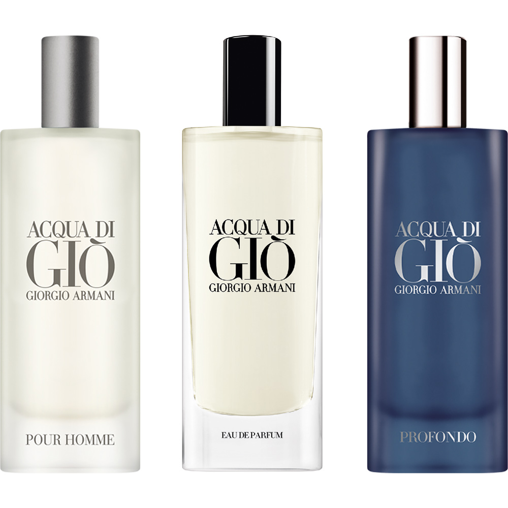 Acqua di Gio Gift Set 2022, EdT 15ml + EdP 15ml + Profondo 15ml